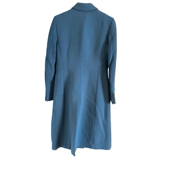 J.Crew lady day topcoat Blue Wool Collard Long Overcoat Size 4 - Picture 4 of 13